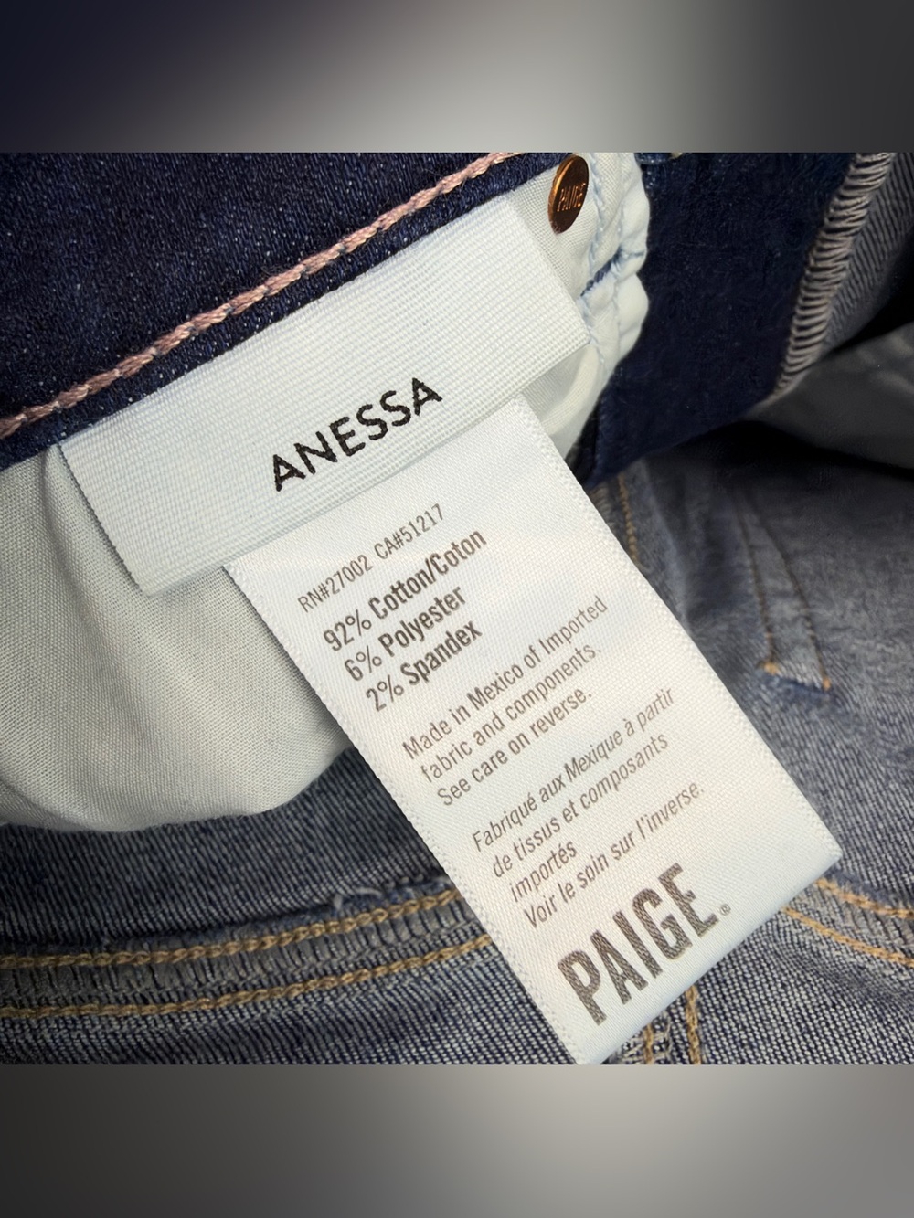 Anthropologie Paige Anessa Crop Wide Leg Dark Wash Jeans - Picture 6 of 6